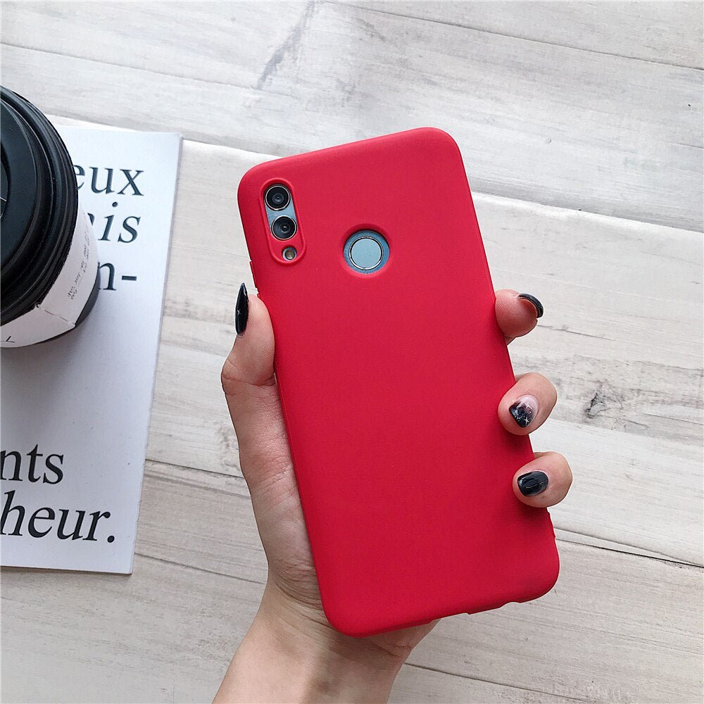 Anymob Samsung Hot Red Plain Candy Color Mobile Silicone Protective Case-Mobile Phone Cases-PEROZ Accessories