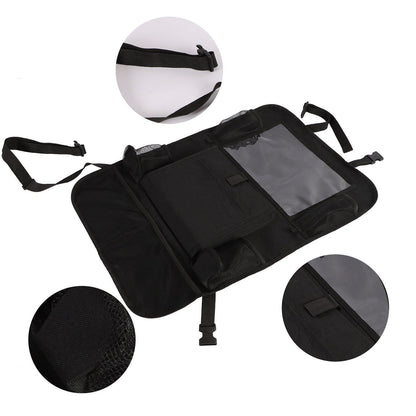 Anypack Car Back Seat Organizer 2pc with Touch Screen Tablet Holder Kick Mats with Pocket for Toys-Car Accessories-PEROZ Accessories