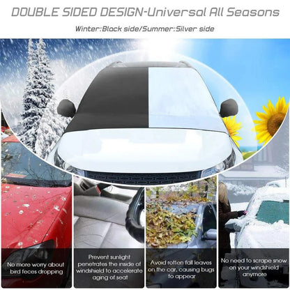 Anypack Car Front Windshield Cover Sun Shade Snow Car Cover Sunshield Dust Waterproof Protection Outdoor Exterior Protector-Car Accessories-PEROZ Accessories