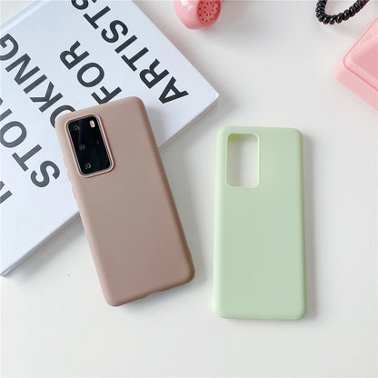 Anymob Samsung White Candy Color Phone Case Silicone Back Cover-Mobile Phone Cases-PEROZ Accessories