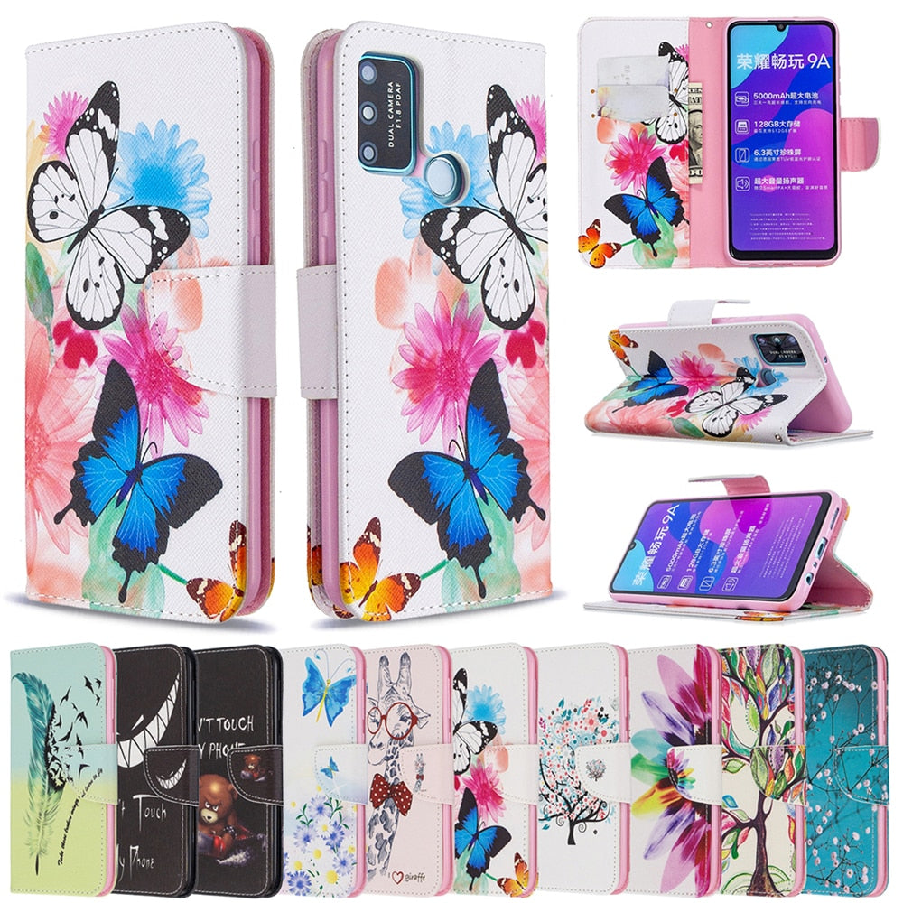 Anymob Huawei Cute Giraffe and Pink Flip Leather Mobile Phone Case Cover-PEROZ Accessories