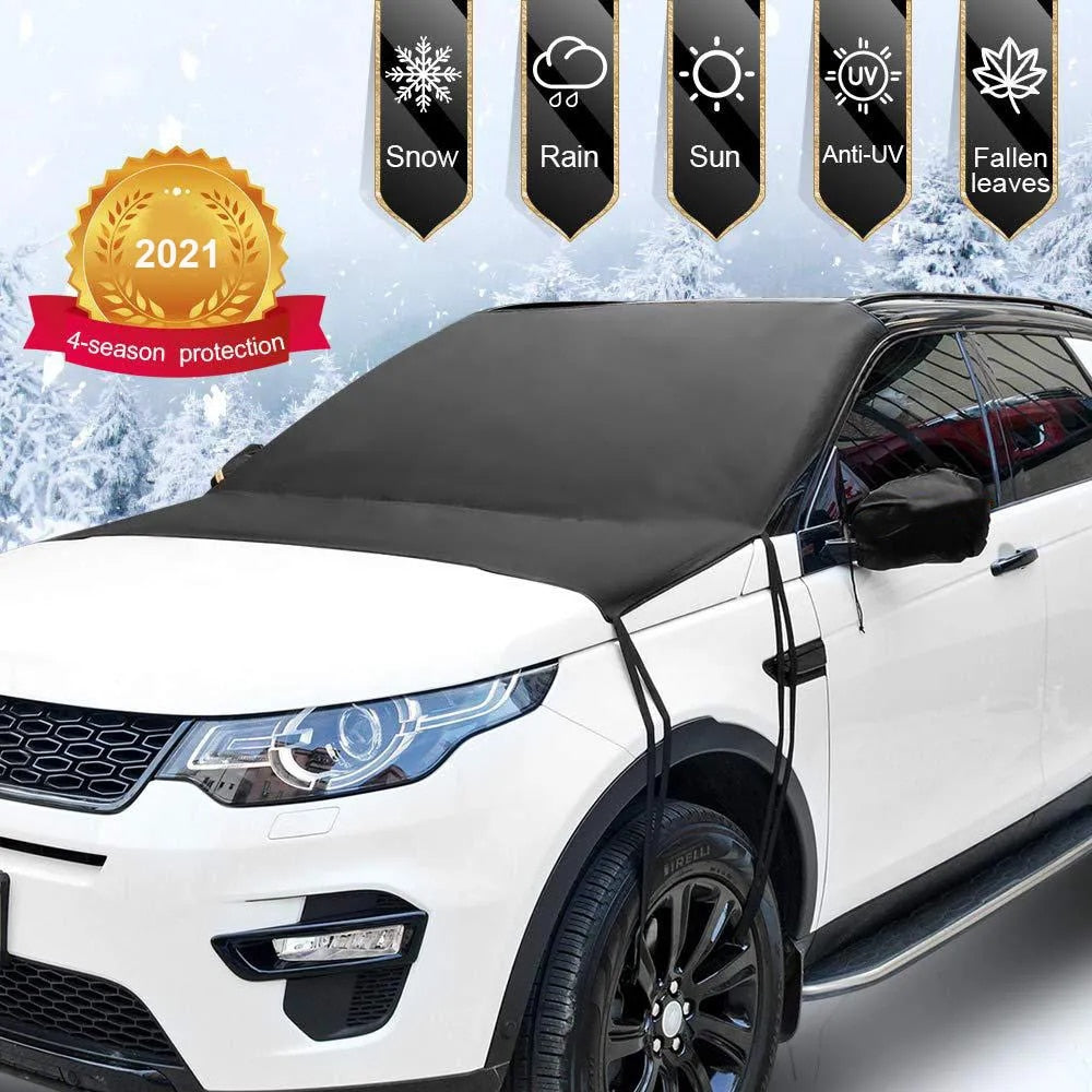 Anypack Car Front Windshield Cover Sun Shade Snow Car Cover Sunshield Dust Waterproof Protection Outdoor Exterior Protector-Car Accessories-PEROZ Accessories