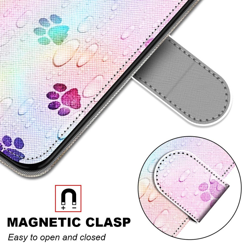 Anymob iPhone Case Fashion Magnetic Flip Fierce Wolf Painting Leather Cover-Mobile Phone Cases-PEROZ Accessories