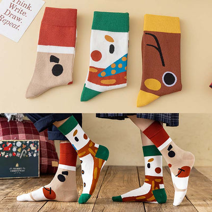 Anysox 3 Pairs One Size 4-5 Symbolic Holiday Socks Fashion Combed Cotton Gift Party Happy Funny Socks-Socks-PEROZ Accessories