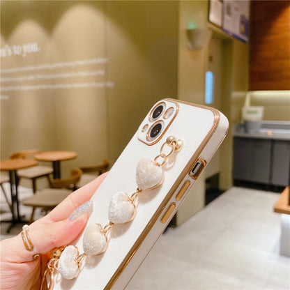 Anymob iPhone Case White Luxury Lovely Flannel Bracelet Silicone Back Cover-Mobile Phone Cases-PEROZ Accessories
