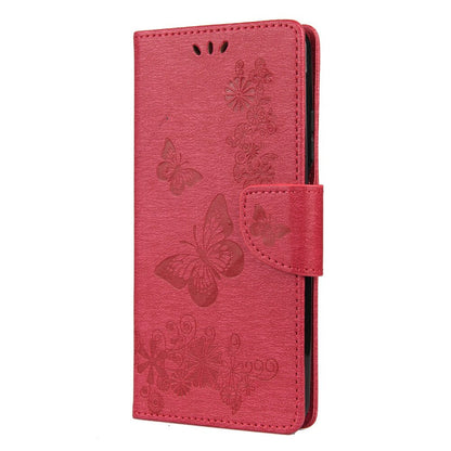 Anymob Samsung Gray Flip Phone Case Big Butterfly Leather Wallet Book Style Cover Shell-Mobile Phone Cases-PEROZ Accessories