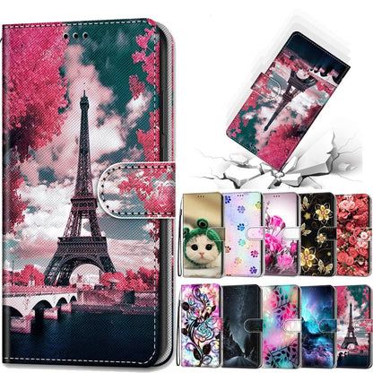 Anymob iPhone Case Multicolor Dog Feet Book Leather Flip Fashion Painted Wallet Phone Bags-Mobile Phone Cases-PEROZ Accessories