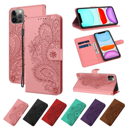 Anymob iPhone Violet Flip Leather Phone Cases Peacock Pattern Wallet Cover-Mobile Phone Cases-PEROZ Accessories