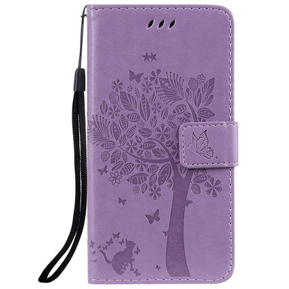 Anymob Huawei Phone Case Purple Tree Print Flip Leather Wallet Phone Cover-PEROZ Accessories