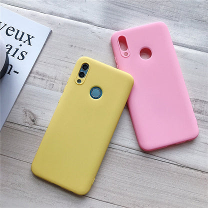 Anymob Samsung Black Plain Candy Color Mobile Silicone Protective Case-Mobile Phone Cases-PEROZ Accessories