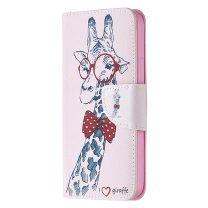 Anymob iPhone Case Blue with Cherry Blossom Flip Cover Fashion Painted Wallet Leather Bag Shell-Mobile Phone Cases-PEROZ Accessories