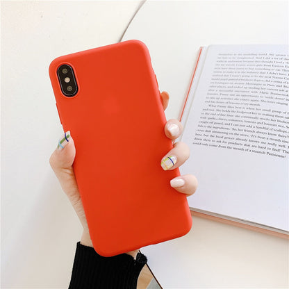 Anymob iPhone Red Candy Color Silicone Phone Case Soft TPU Back Cases Cover-Mobile Phone Cases-PEROZ Accessories