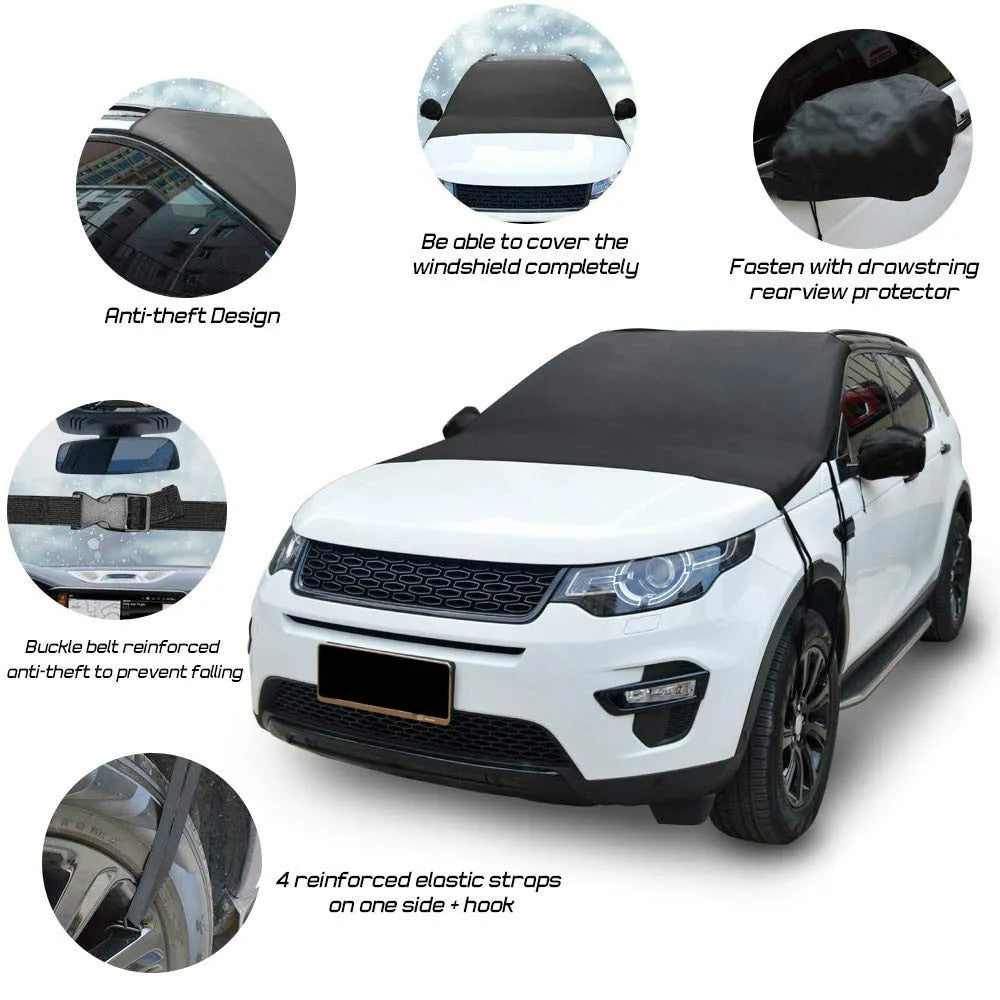 Anypack Car Front Windshield Cover Sun Shade Snow Car Cover Sunshield Dust Waterproof Protection Outdoor Exterior Protector-Car Accessories-PEROZ Accessories