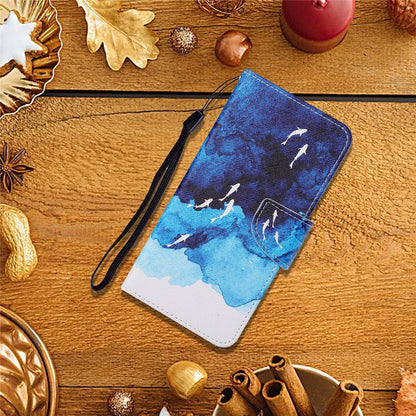 Anymob Samsung Flame Skull Pattern Phone Case Magnetic Flip Leather Wallet Painted Cover-Mobile Phone Cases-PEROZ Accessories