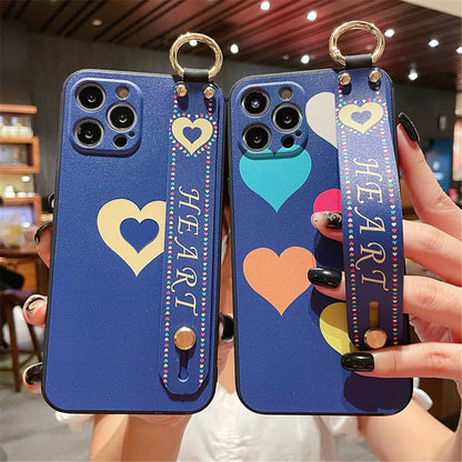 Anymob iPhone Case Brown Check Pattern Holder Stand Cover Soft Silicone Phone Protection-Mobile Phone Cases-PEROZ Accessories