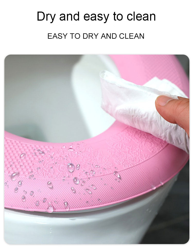 Anyhouz Toilet Seat Cover Purple Washable Mat Pad Cushion O-shape Toilet Seat Toilet Accessories-Toilet Seat Cover-PEROZ Accessories