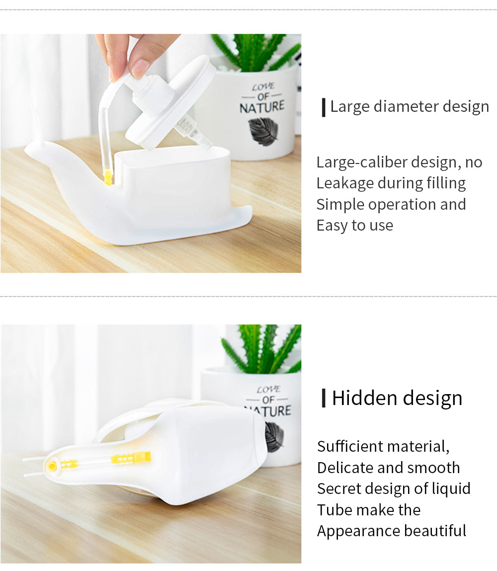 Anyhouz Snail-Shaped Lotion Shampoo Shower Gel Dispenser Black Pump Bottle Home Bathroom Portable Soap-Bathroom and Toilet Accessories-PEROZ Accessories