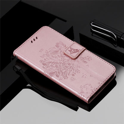Anymob Samsung Peach Tree Cat Leather Flip Case Wallet Phone Cover Protection-Mobile Phone Cases-PEROZ Accessories