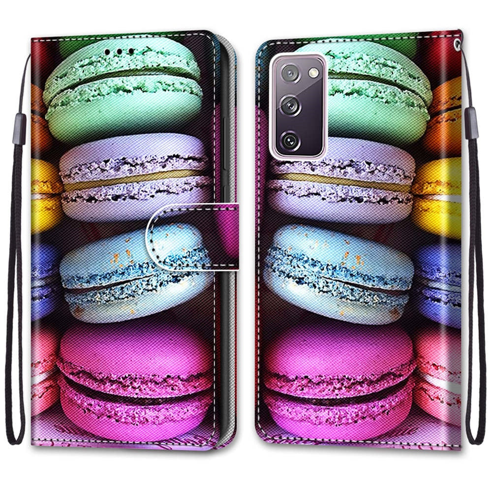 Anymob Samsung Pink Geometric Phone Case Magnetic Flip Leather Card Wallet Cover-Mobile Phone Cases-PEROZ Accessories