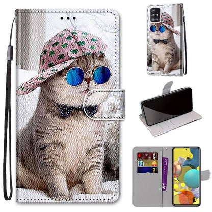 Anymob Samsung 3D Cat Fashion Painted Flip Phone Case Leather Wallet Cover-Mobile Phone Cases-PEROZ Accessories