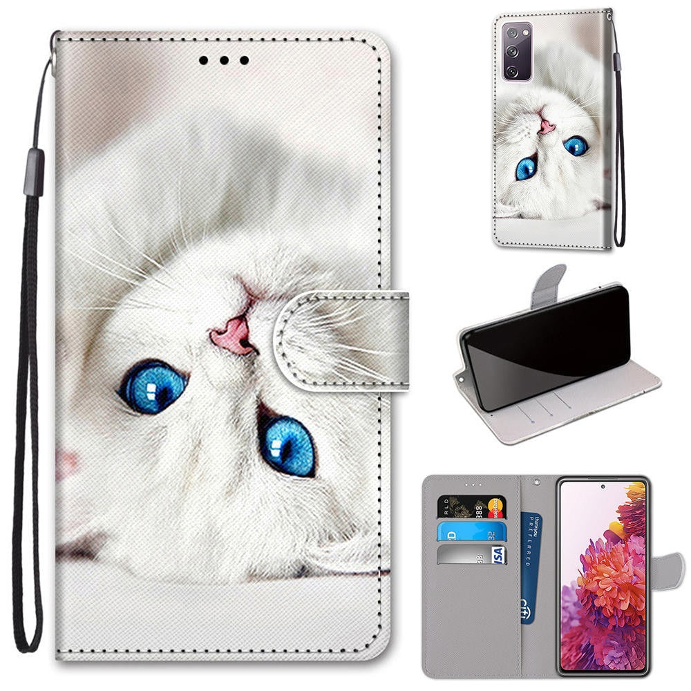 Anymob Samsung Puppy Cute Animal Painted Leather Phone Case Flip Wallet Phone Bag Cover-Mobile Phone Cases-PEROZ Accessories