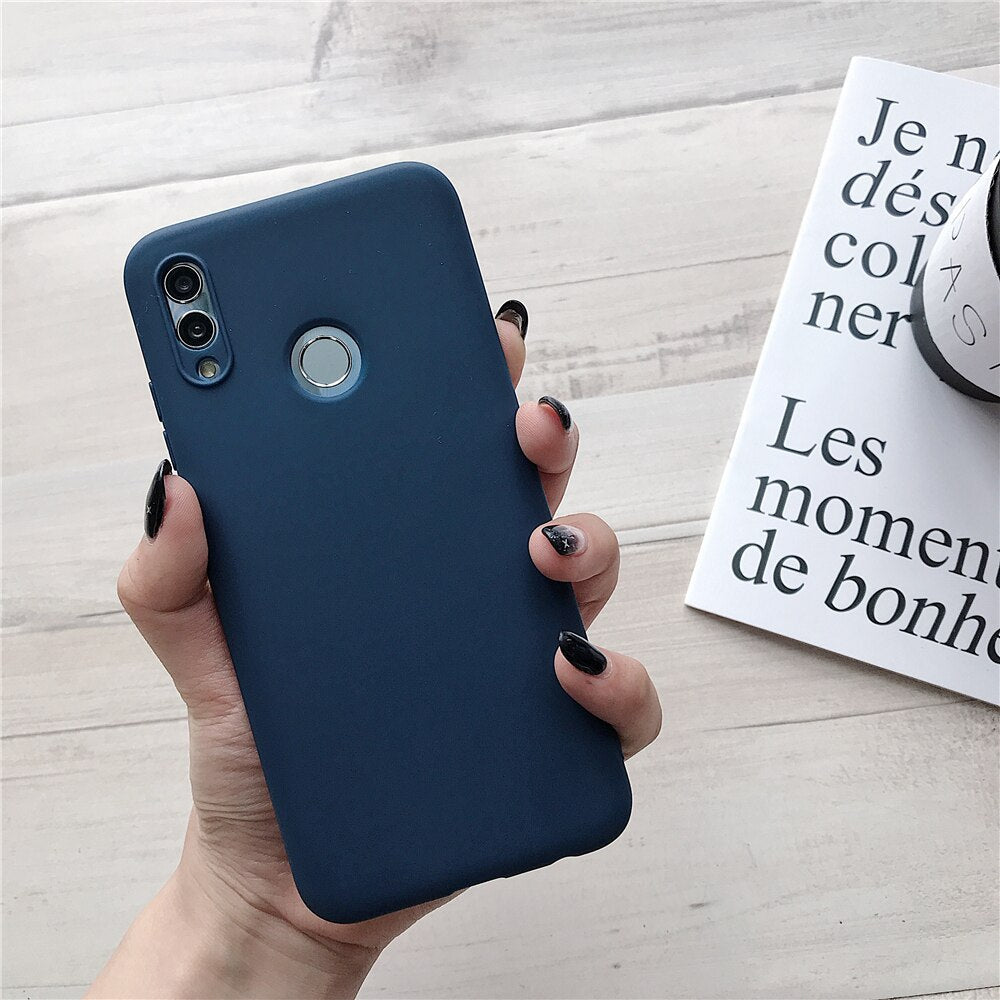 Anymob Samsung Navy Blue Plain Candy Color Mobile Silicone Protective Case-Mobile Phone Cases-PEROZ Accessories