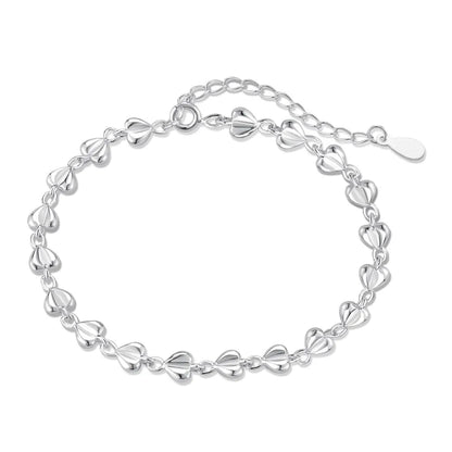 Anyco Bracelet Fashion 925 Sterling Silver Jewelry Mujeres Pulseras Heart Charm Bracelets Bangles For Women-Bracelets-PEROZ Accessories