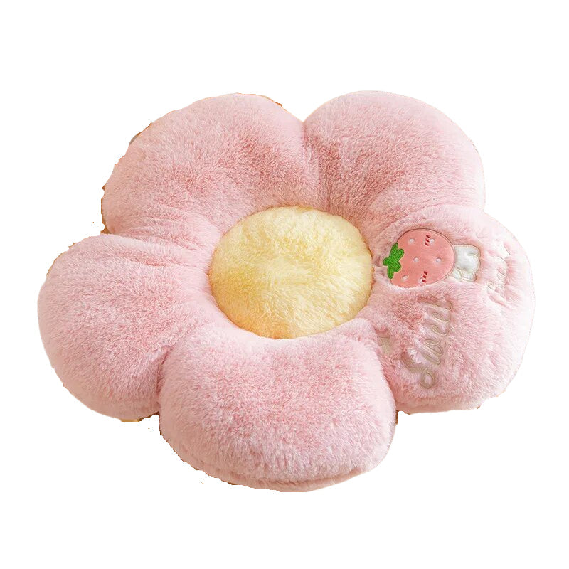 Anyhouz Plush Pillow Light Pink Five Petal Flower Shape Stuffed Soft Pillow Seat Cushion Room Decor 50cm-Pillow-PEROZ Accessories