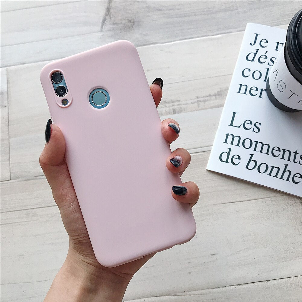 Anymob Samsung Light Pink Plain Candy Color Mobile Silicone Protective Case-Mobile Phone Cases-PEROZ Accessories
