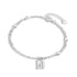 Anyco Bracelet Hypoallergenic 925 Sterling Silver Bracelet Irregular Broken Beaded Silver Pendant Bracelets Bangles for Women-Bracelets-PEROZ Accessories