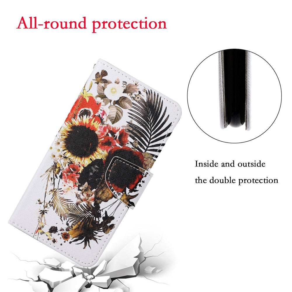 Anymob Samsung Candy Unicorn Pattern Phone Case Magnetic Flip Leather Wallet Painted Cover-Mobile Phone Cases-PEROZ Accessories