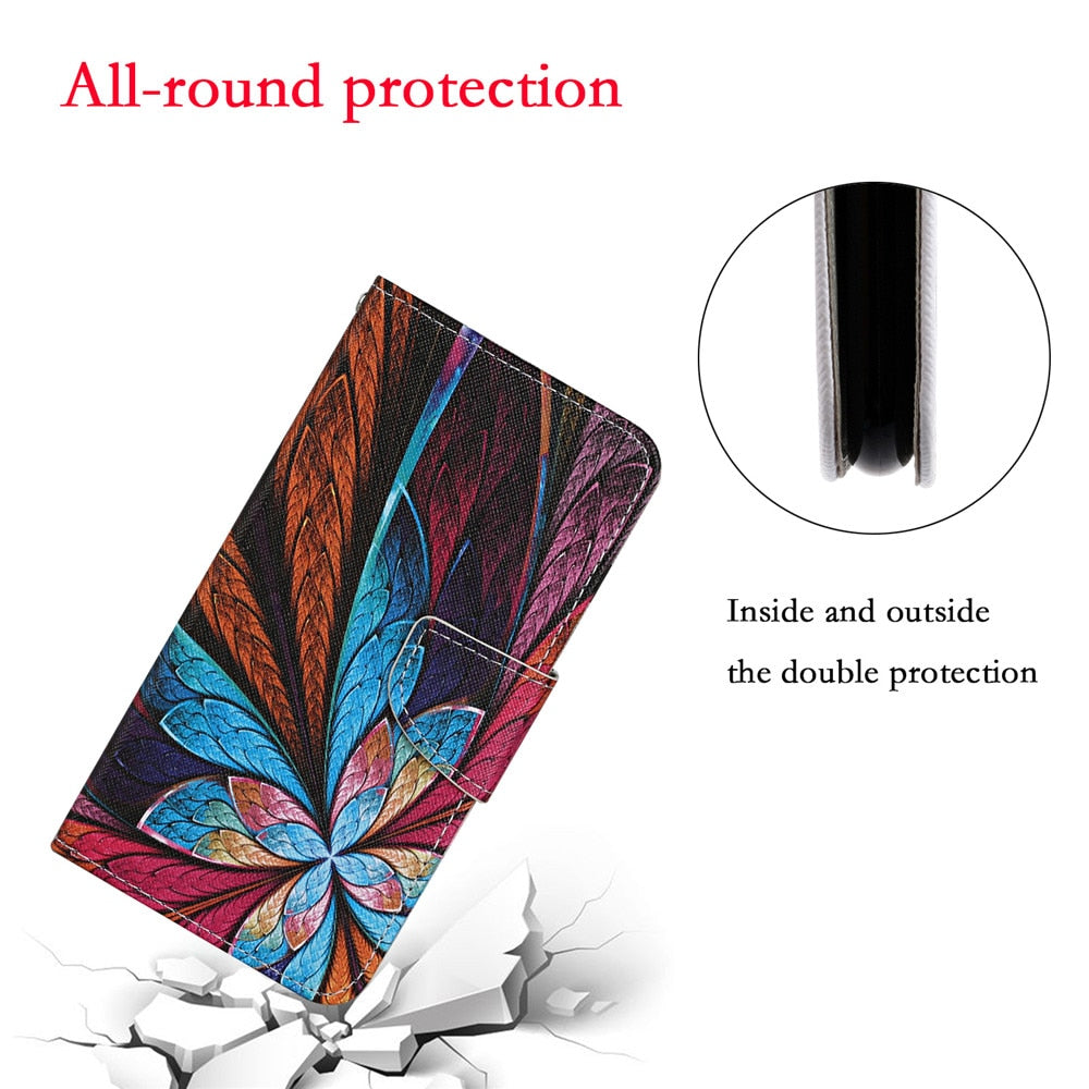 Anymob Samsung Gold Unicorn Flip Wallet Phone Case Leather Stand Function Cover-Mobile Phone Cases-PEROZ Accessories