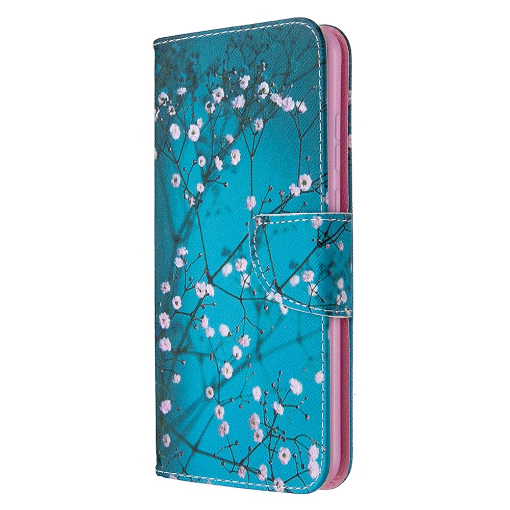 Anymob Huawei Flowers and Blue Flip Leather Mobile Phone Case Cover-PEROZ Accessories