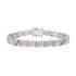 Anyco Bracelet Minimalist 925 Sterling Silver Bracelet Jewelry Set Cz Cubic Zirconia Colorful Pink Stone Diamond Bracelets Women-Bracelets-PEROZ Accessories