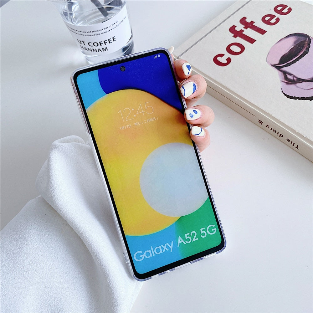 Anymob Samsung Gray Transparent Marble Phone Case Fundas Cover-Mobile Phone Cases-PEROZ Accessories