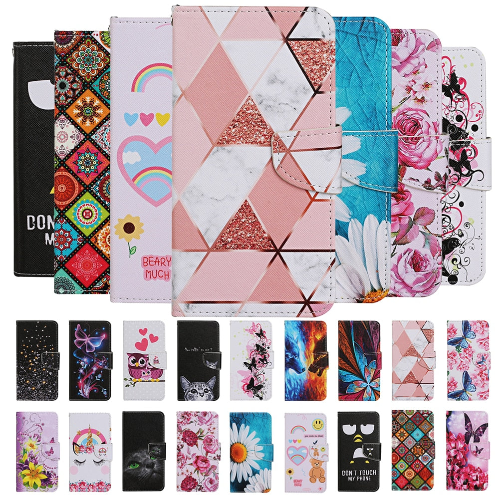 Anymob iPhone Pink Bear Flip Leather Phone Case With Wallet Slot Cases Cover-Mobile Phone Cases-PEROZ Accessories
