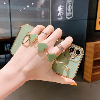 Anymob iPhone Case Blue Soft Silicone Bracelet Camera Protection Cover With Wristband-Mobile Phone Cases-PEROZ Accessories