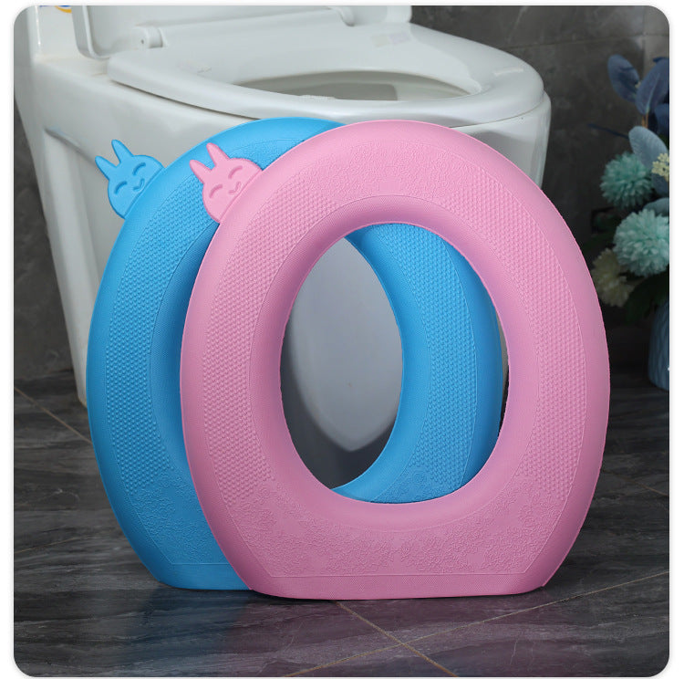 Anyhouz Toilet Seat Cover Purple Washable Mat Pad Cushion O-shape Toilet Seat Toilet Accessories-Toilet Seat Cover-PEROZ Accessories