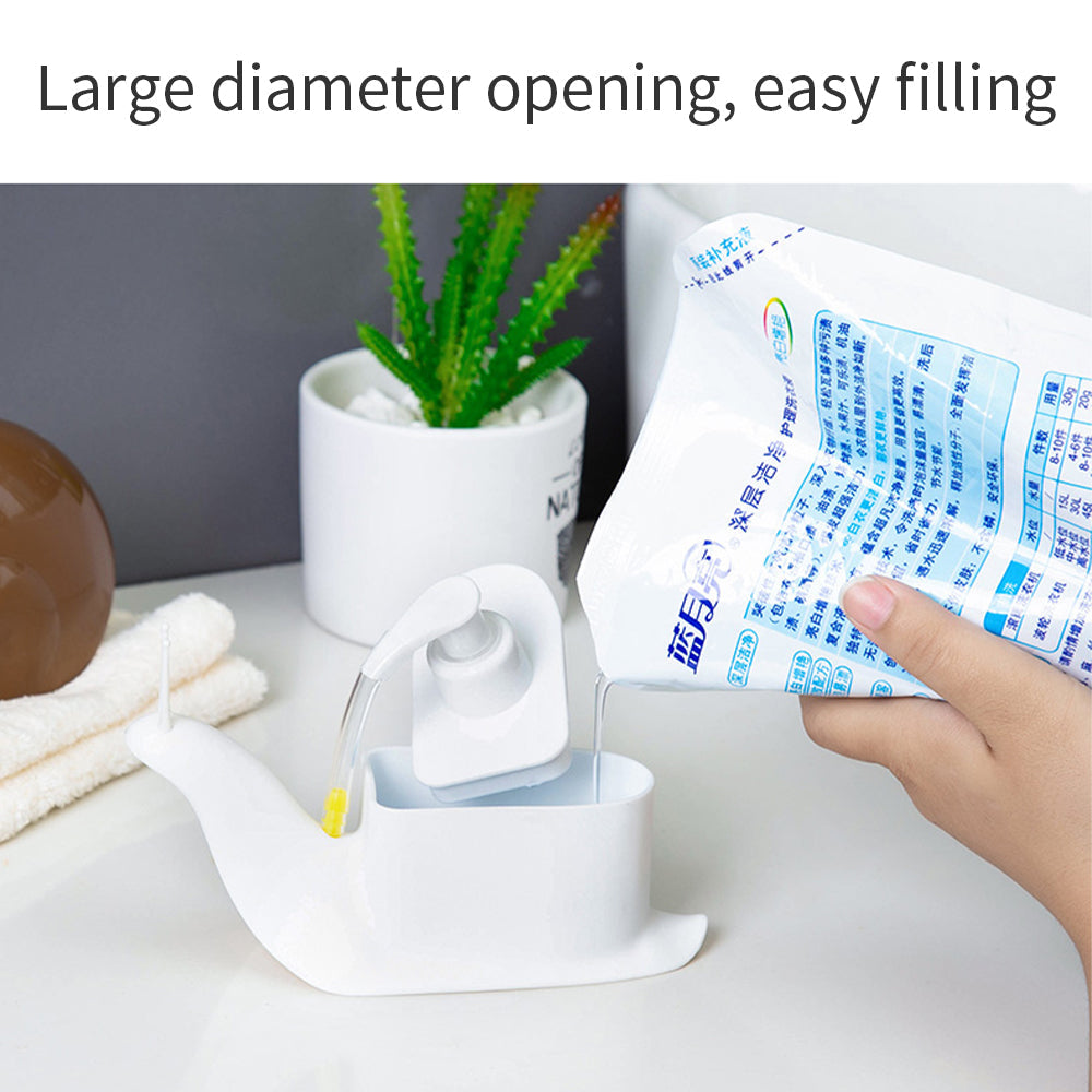 Anyhouz Snail-Shaped Lotion Shampoo Shower Gel Dispenser Black Pump Bottle Home Bathroom Portable Soap-Bathroom and Toilet Accessories-PEROZ Accessories