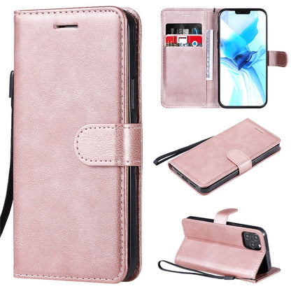 Anymob iPhone Black Flip Leather Phone Case Solid Color Wallet Cover-Mobile Phone Cases-PEROZ Accessories