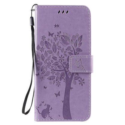 Anymob Samsung Peach Tree Cat Leather Flip Case Wallet Phone Cover Protection-Mobile Phone Cases-PEROZ Accessories
