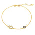 Anyco Bracelet Gold Platted Cubic Zircon Bracelet Blue Big Stone Eye Jewellery Hand Bracelet Diamond Women-Bracelets-PEROZ Accessories