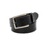 HALSTON Black. Men’s Buffalo Leather Belt. 35mm width.-Buffalo Leather Belts-PEROZ Accessories