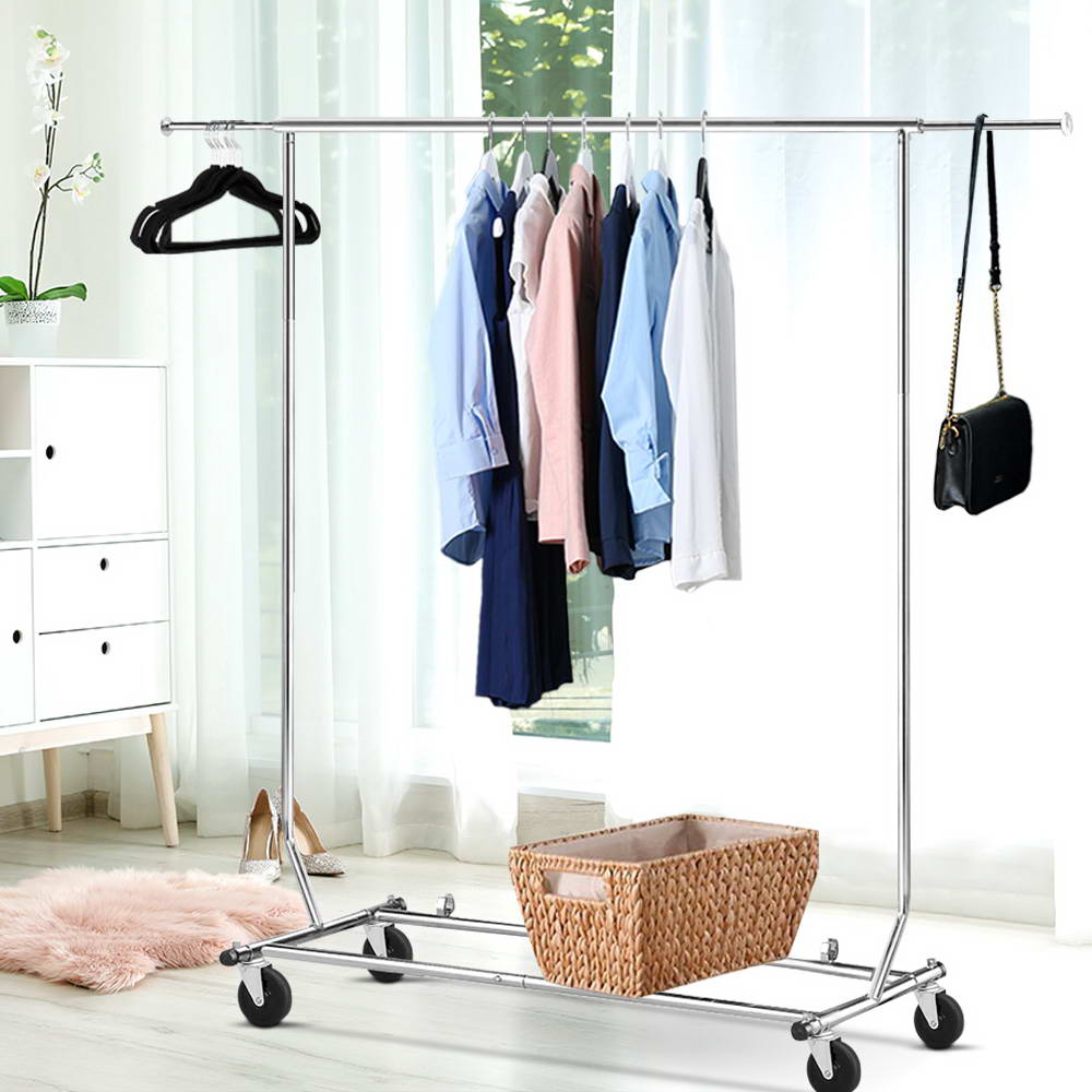 Artiss Clothes Coat Rack Stand Portable Garment Hanging Rail Airer Adjustable-Furniture &gt; Bedroom - Peroz Australia - Image - 2