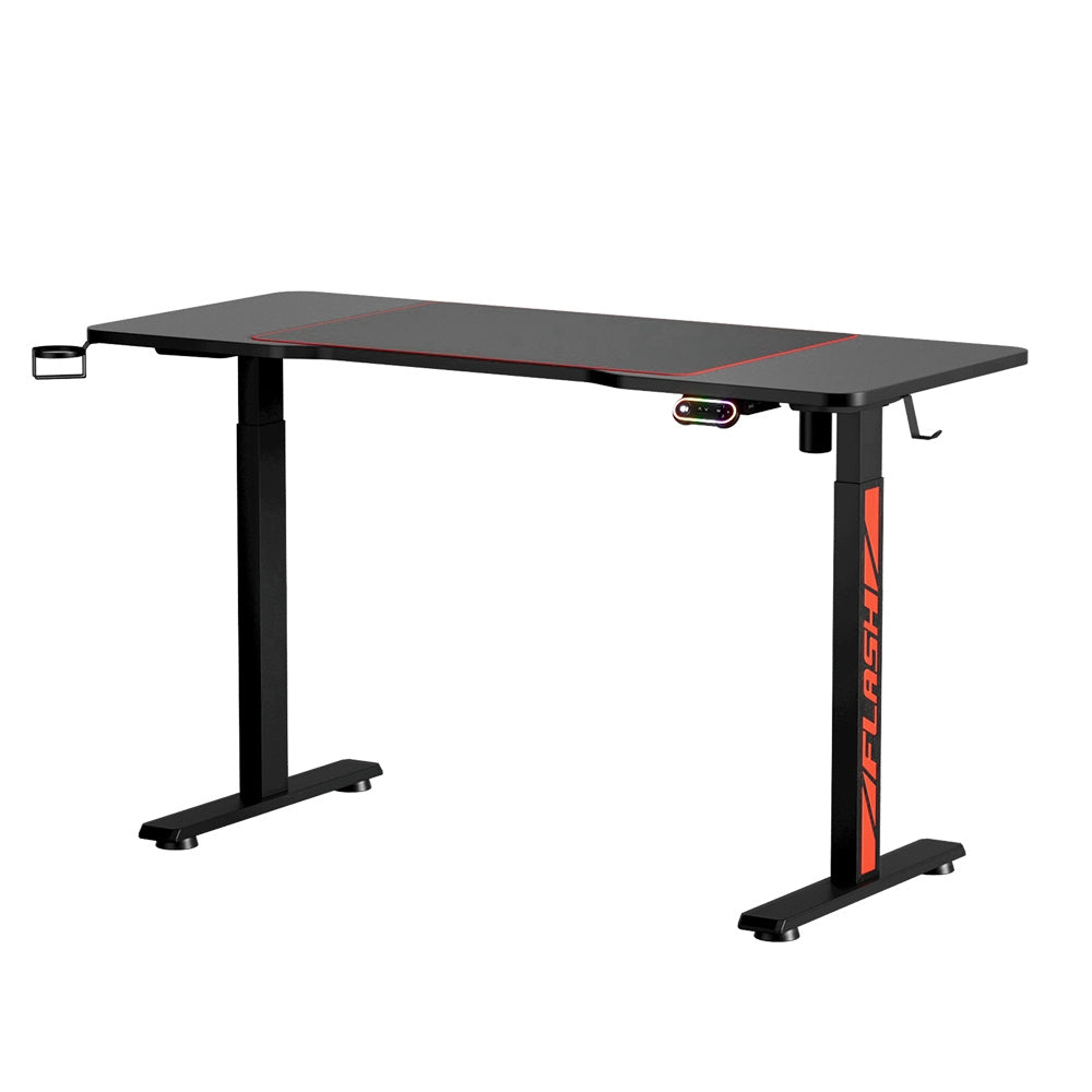 Artiss Electric Standing Desk Gaming Desks Sit Stand Table RGB Light Home Office-Furniture &gt; Office - Peroz Australia - Image - 2
