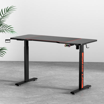 Artiss Electric Standing Desk Gaming Desks Sit Stand Table RGB Light Home Office-Furniture &gt; Office - Peroz Australia - Image - 1