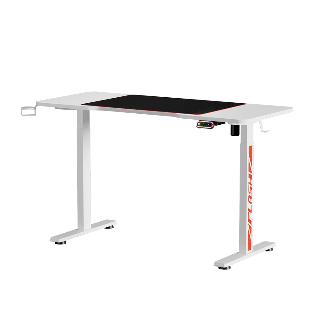 Artiss Electric Standing Desk Sit Stand Gaming Desks RGB Light Home Office Table-Furniture > Office - Peroz Australia - Image - 1