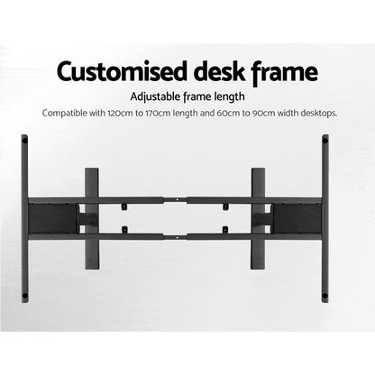 Artiss Electric Standing Desk Height Adjustable Sit Stand Desks Black 140cm-Electric Standing Desks - Peroz Australia - Image - 7