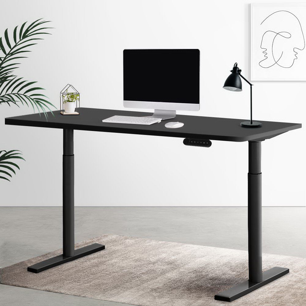 Artiss Electric Standing Desk Height Adjustable Sit Stand Desks Black 140cm-Electric Standing Desks - Peroz Australia - Image - 1