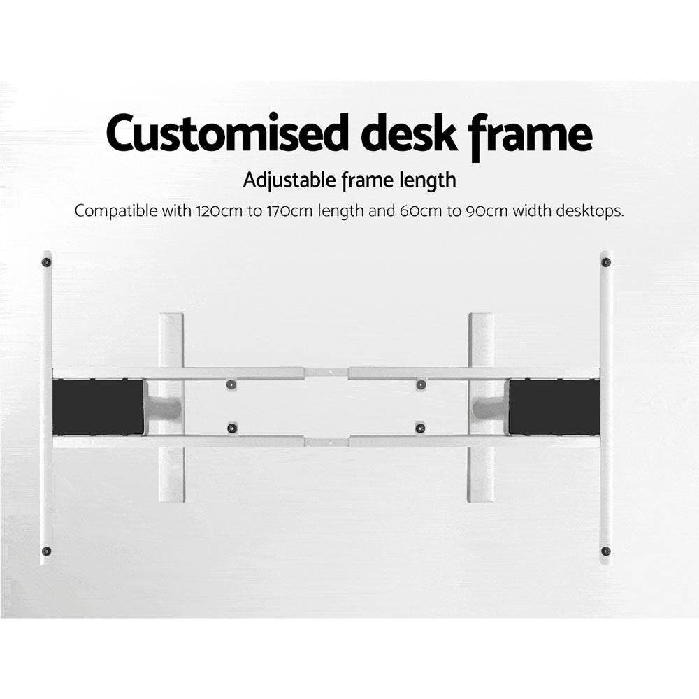 Artiss Electric Standing Desk Height Adjustable Sit Stand Desks White Walnut-Electric Standing Desks - Peroz Australia - Image - 6